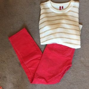 Jcrew pink corduroy pants